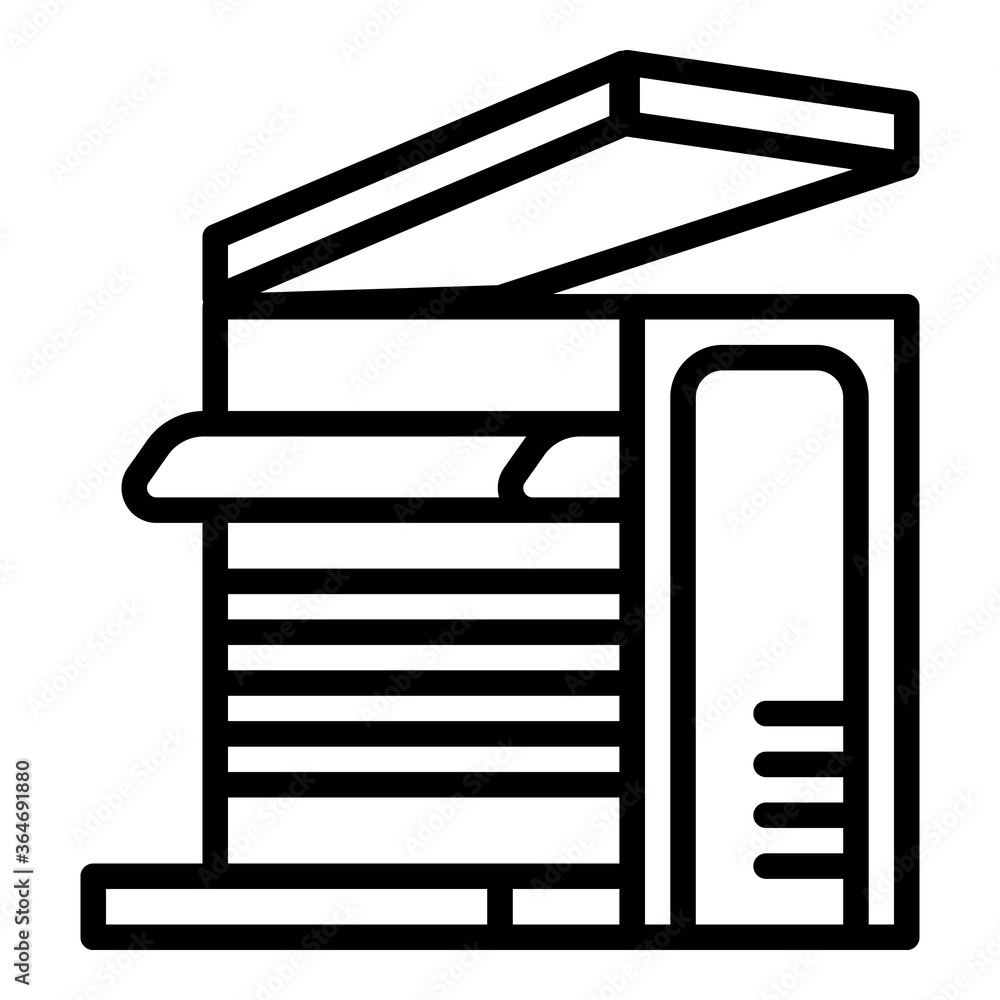 Poster office xerox icon. outline office xerox vector icon for web design isolated on white background