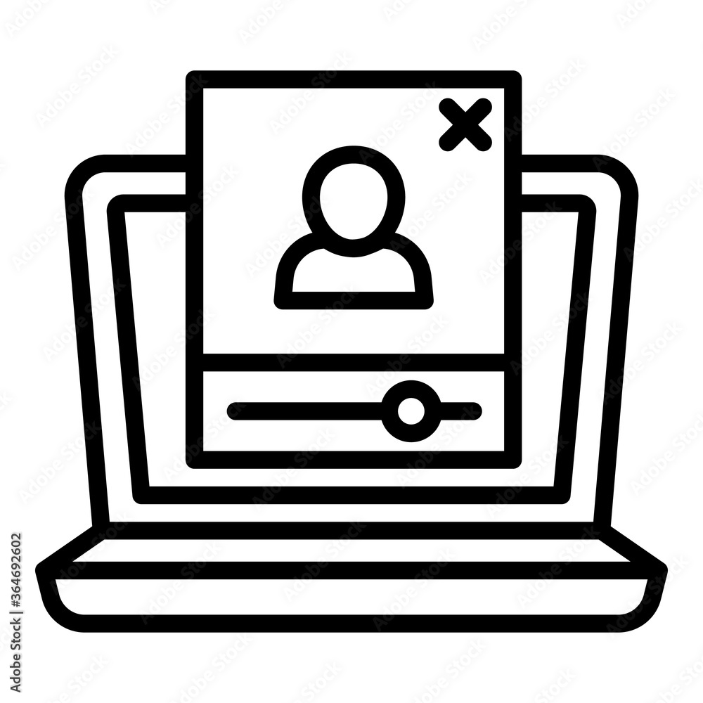 Poster webinar icon. outline webinar vector icon for web design isolated on white background