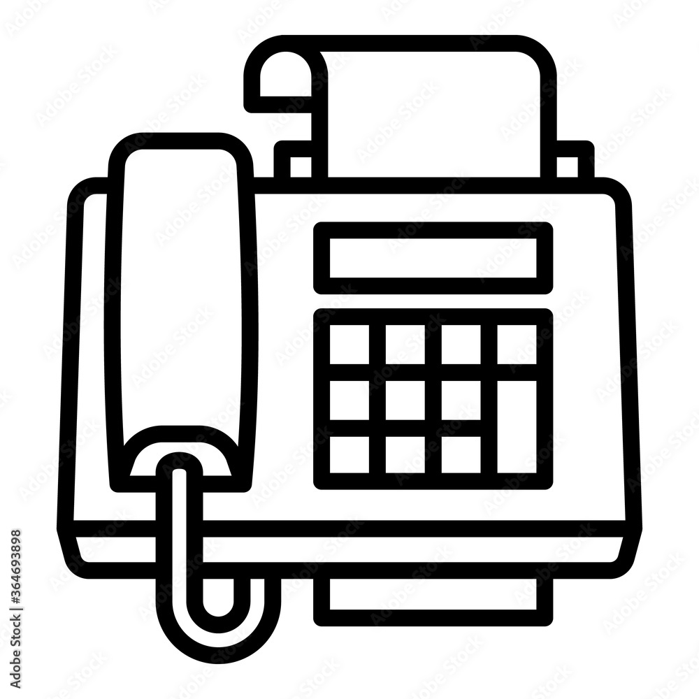 Poster digital fax icon. outline digital fax vector icon for web design isolated on white background