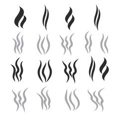 Hot steam vector shapes. Smoking vector icon