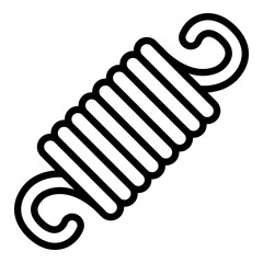 Industrial spring icon. Outline industrial spring vector icon for web design isolated on white background