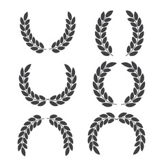 Set of laurel wreaths. Icon laurel wreat