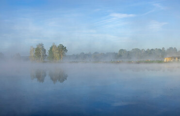 misty morning on the river