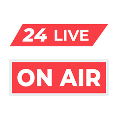 Broadcast studio on air light. On-air sign radio and television