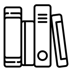 School folders icon. Outline school folders vector icon for web design isolated on white background