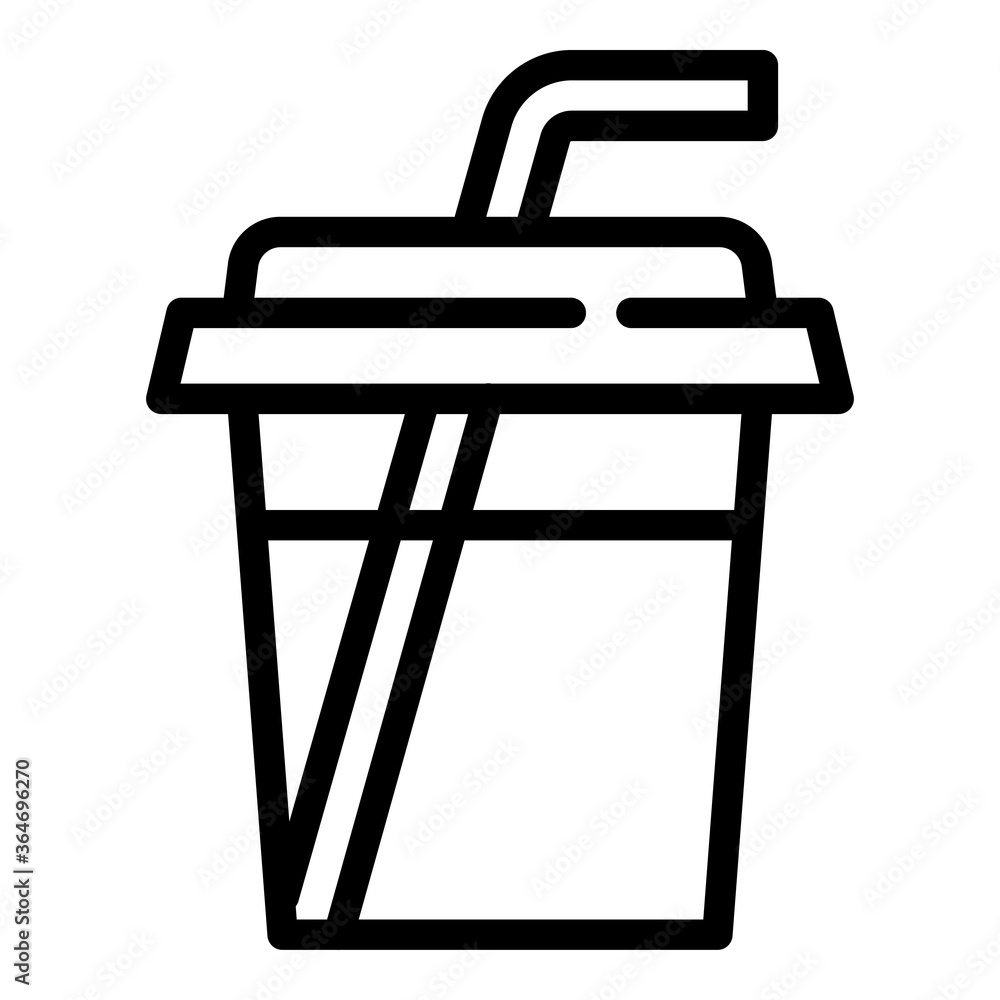 Aufkleber mango smoothie icon. outline mango smoothie vector icon for web design isolated on white background