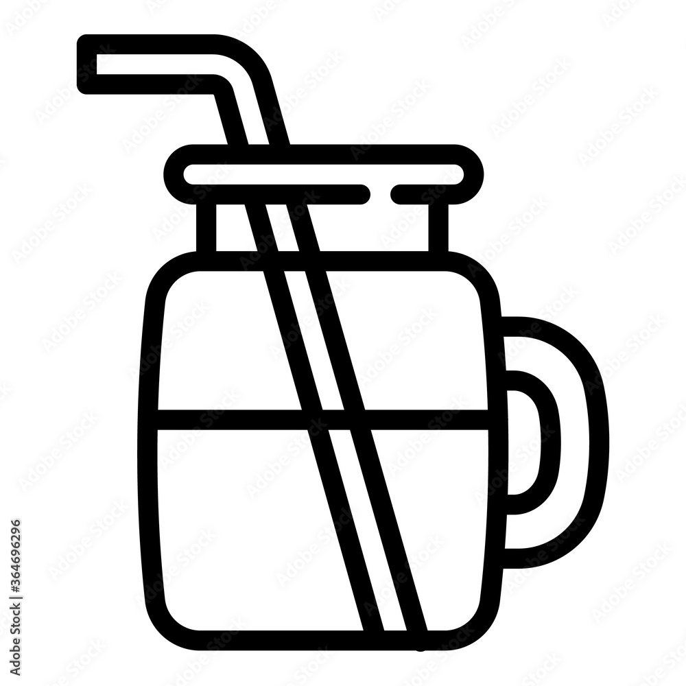 Poster vegan smoothie icon. outline vegan smoothie vector icon for web design isolated on white background