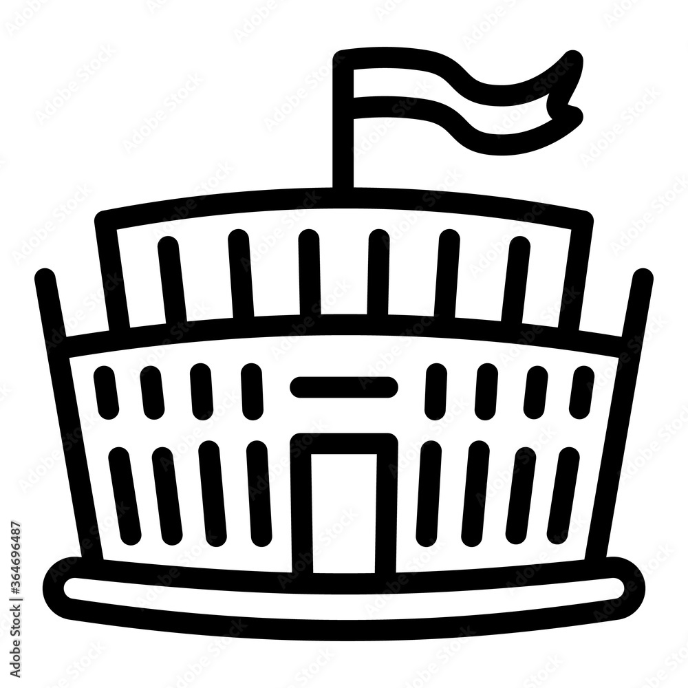 Poster arena scene icon. outline arena scene vector icon for web design isolated on white background
