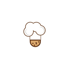 Cookie icon. Oatmeal cookies with chocolate chips.