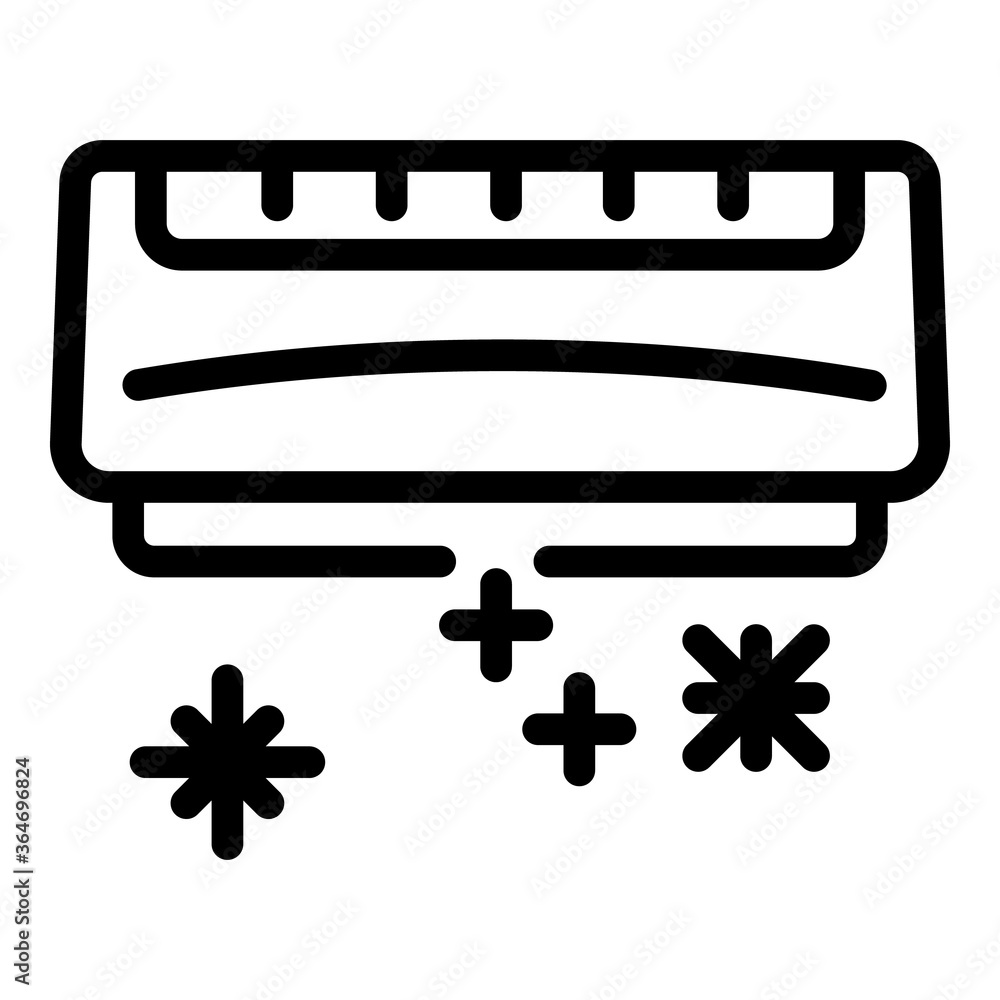 Aufkleber ice cold conditioner icon. outline ice cold conditioner vector icon for web design isolated on white