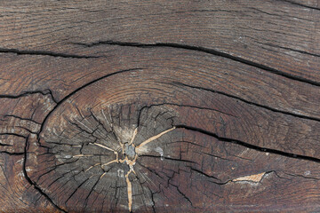 Background texture of old wood with cracks. Blank for the designer. Copy space.