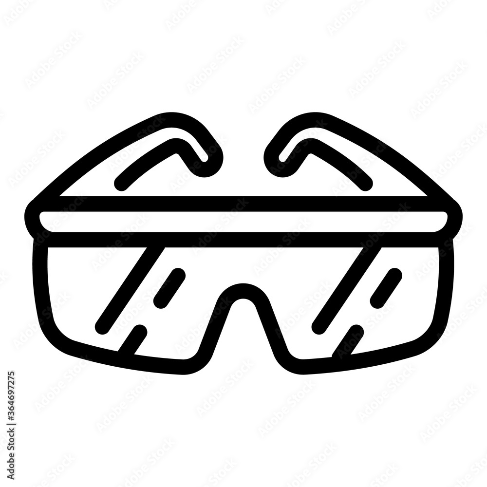 Poster work goggles icon. outline work goggles vector icon for web design isolated on white background