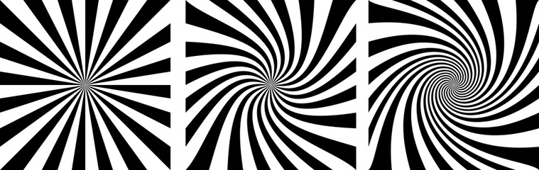 Background with black and white spirals	