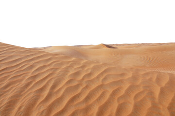 Big hot sand dune on white background