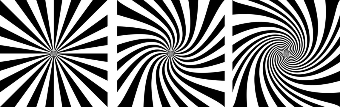 Background with black and white spirals	
