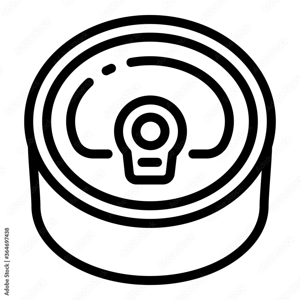 Poster tin can icon. outline tin can vector icon for web design isolated on white background