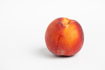 peach on white background