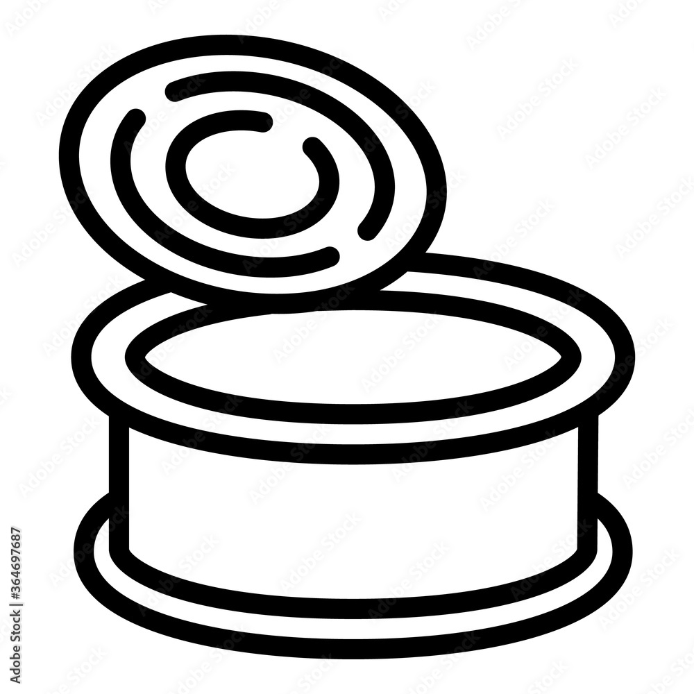 Poster cat tin can icon. outline cat tin can vector icon for web design isolated on white background