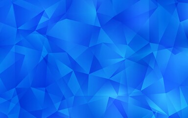 Light BLUE vector low poly texture. Modern abstract illustration with triangles. New template for your brand book.
