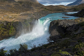 Cascade, Torres del Paine National Park, Chilean Patagonia, Chile
