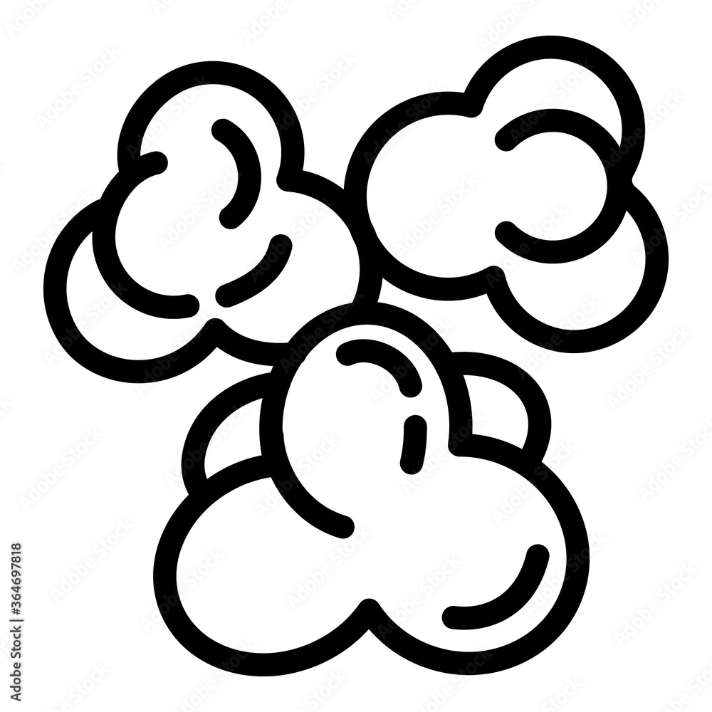 Poster popcorn icon. outline popcorn vector icon for web design isolated on white background