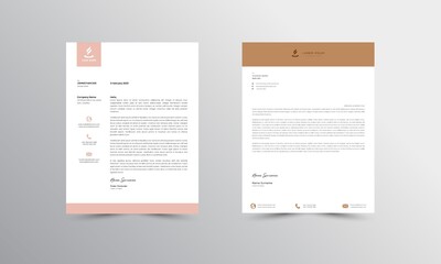 Abstract Letterhead Design Modern Business Letterhead Design Template - vector