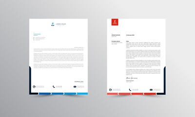 Abstract Letterhead Design Modern Business Letterhead Design Template - vector