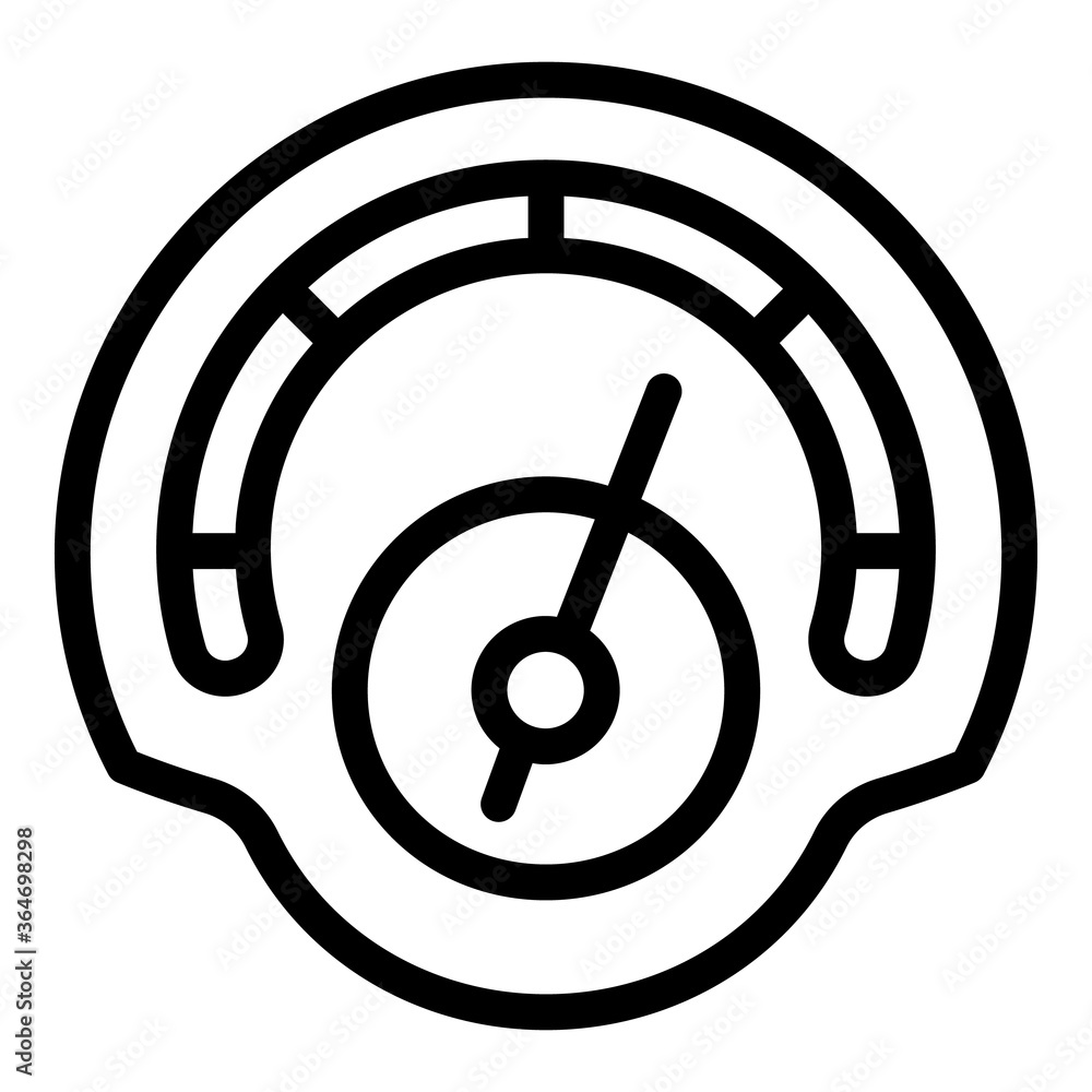 Poster futuristic speedometer icon. outline futuristic speedometer vector icon for web design isolated on w