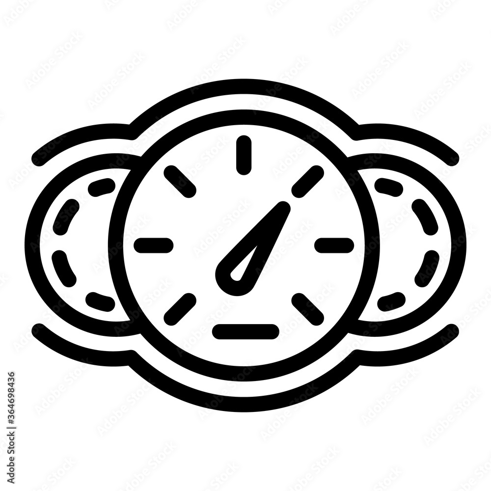 Poster car speedometer icon. outline car speedometer vector icon for web design isolated on white backgroun