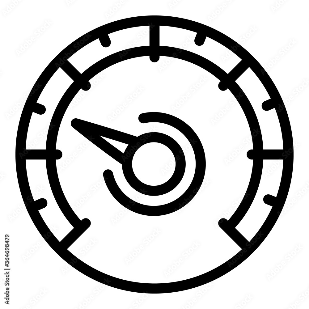 Poster speedometer indicator icon. outline speedometer indicator vector icon for web design isolated on whi