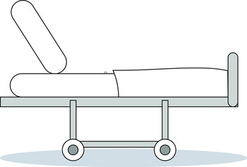 artwork of a hospital bed vector line art
