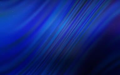 Dark BLUE vector layout with cosmic stars. Glitter abstract illustration with colorful cosmic stars. Best design for your ad, poster, banner.