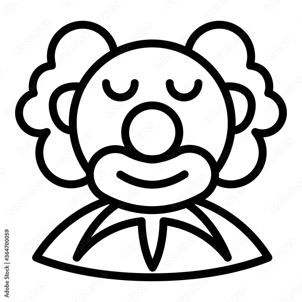 Poster happy clown icon. outline happy clown vector icon for web design isolated on white background