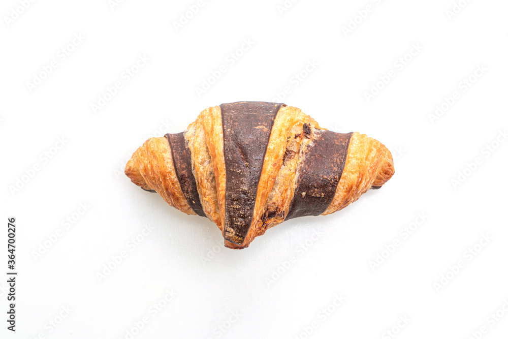 Wall mural fresh croissant with chocolate