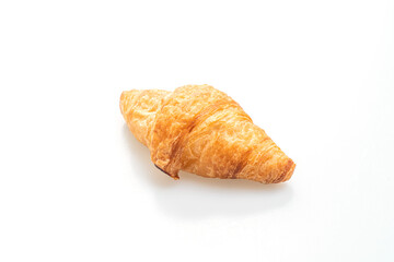 fresh croissant on white background