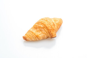 fresh croissant on white background