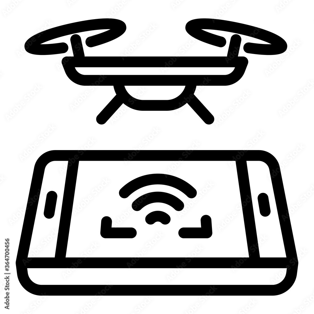 Poster smartphone drone control icon. outline smartphone drone control vector icon for web design isolated 