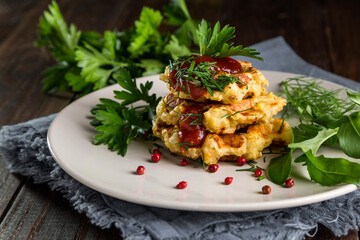 Image with potato waffles.