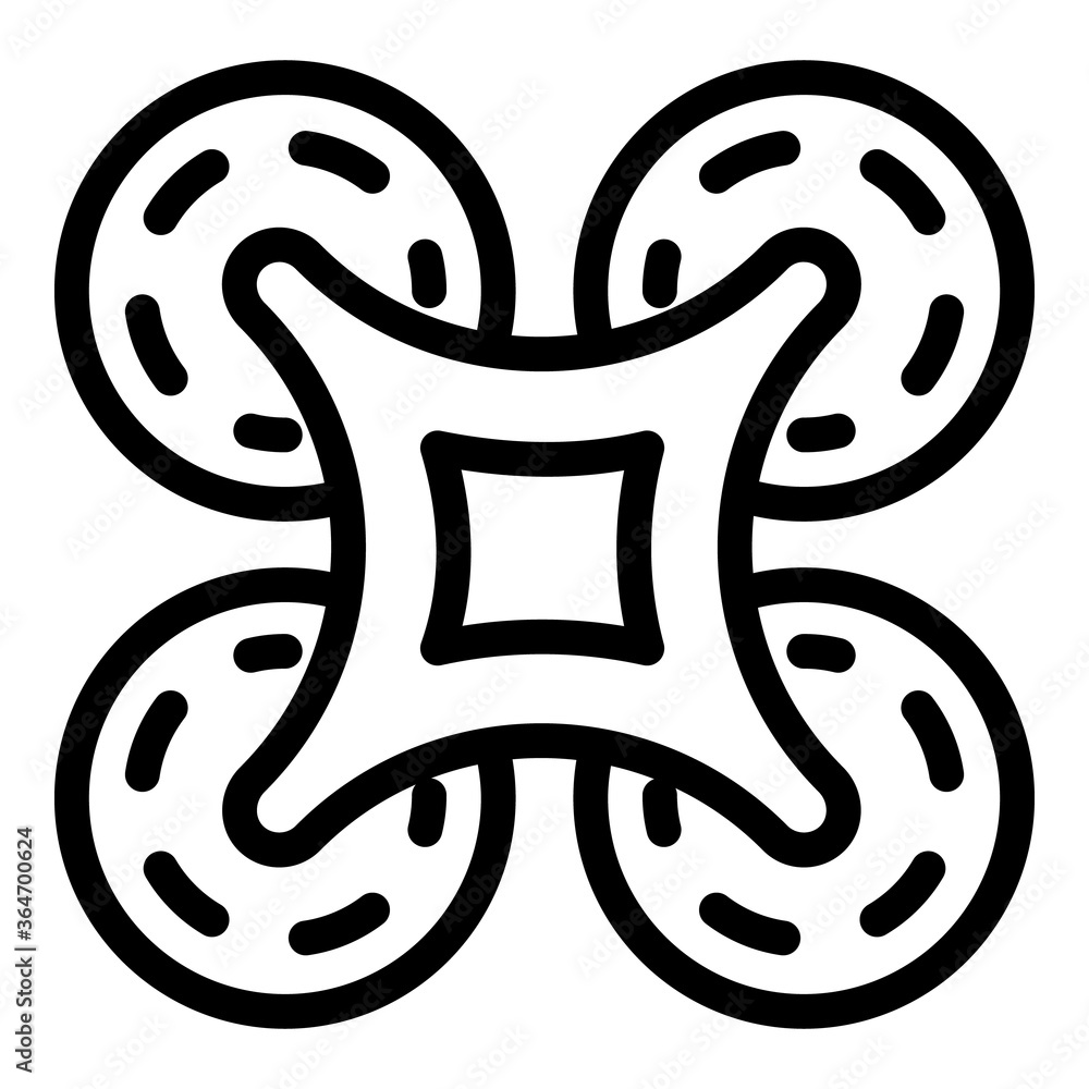 Poster flying drone icon. outline flying drone vector icon for web design isolated on white background