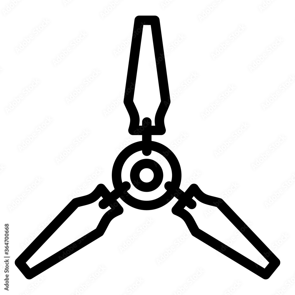 Poster copter propeller icon. outline copter propeller vector icon for web design isolated on white backgro