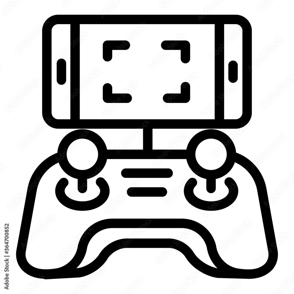 Aufkleber phone drone control icon. outline phone drone control vector icon for web design isolated on white b