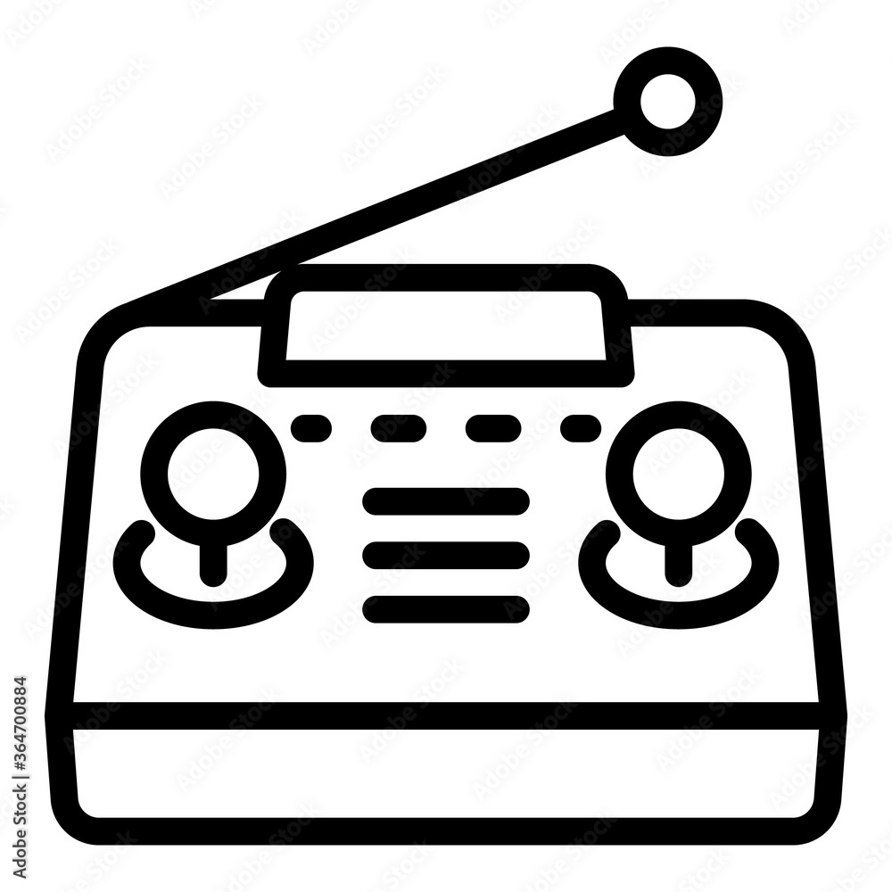Poster radio drone control icon. outline radio drone control vector icon for web design isolated on white b