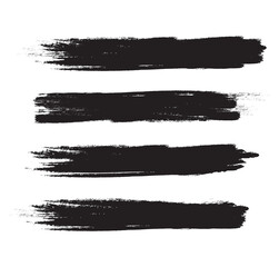 Black brush stroke set isolated on white background. Trendy brush stroke vector for black ink paint, grunge backdrop, dirt banner, watercolor design and dirty texture. Brush stroke vector illustration