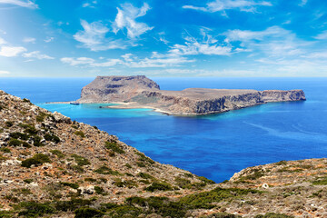 Fototapeta na wymiar Gravmousa island near Crete, Greece
