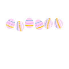 Fototapeta na wymiar colorful easter eggs on white