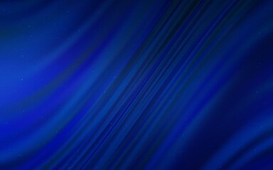 Dark BLUE vector pattern with night sky stars. Space stars on blurred abstract background with gradient. Pattern for astrology websites.