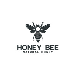 Honey Bee Vector Logo Design