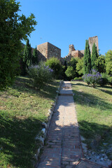 Obraz premium Landscape of the Alcazaba de Málaga, a palatial fortification from the Muslim era