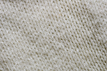 White knitting wool texture background.