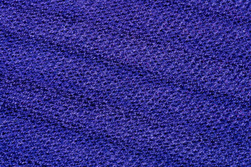 Blue knitted cotton fabric texture background.